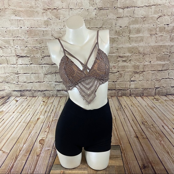 Express Other - Express taupe adjustable strap bralette size small